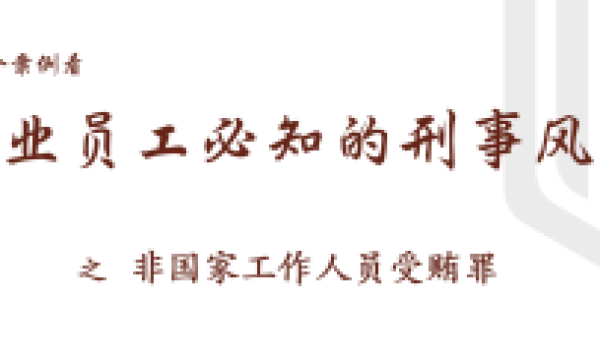 【丁律说法】从30个案例看企业员工必知的刑事风险之十